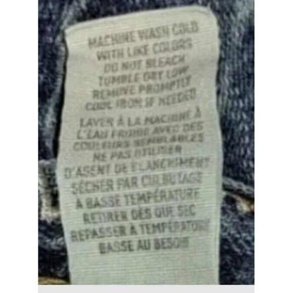 American Eagle Mens  Blue 28x30 Low-rise  Bootcut Jeans Custom Bleach - Picture 8 of 8